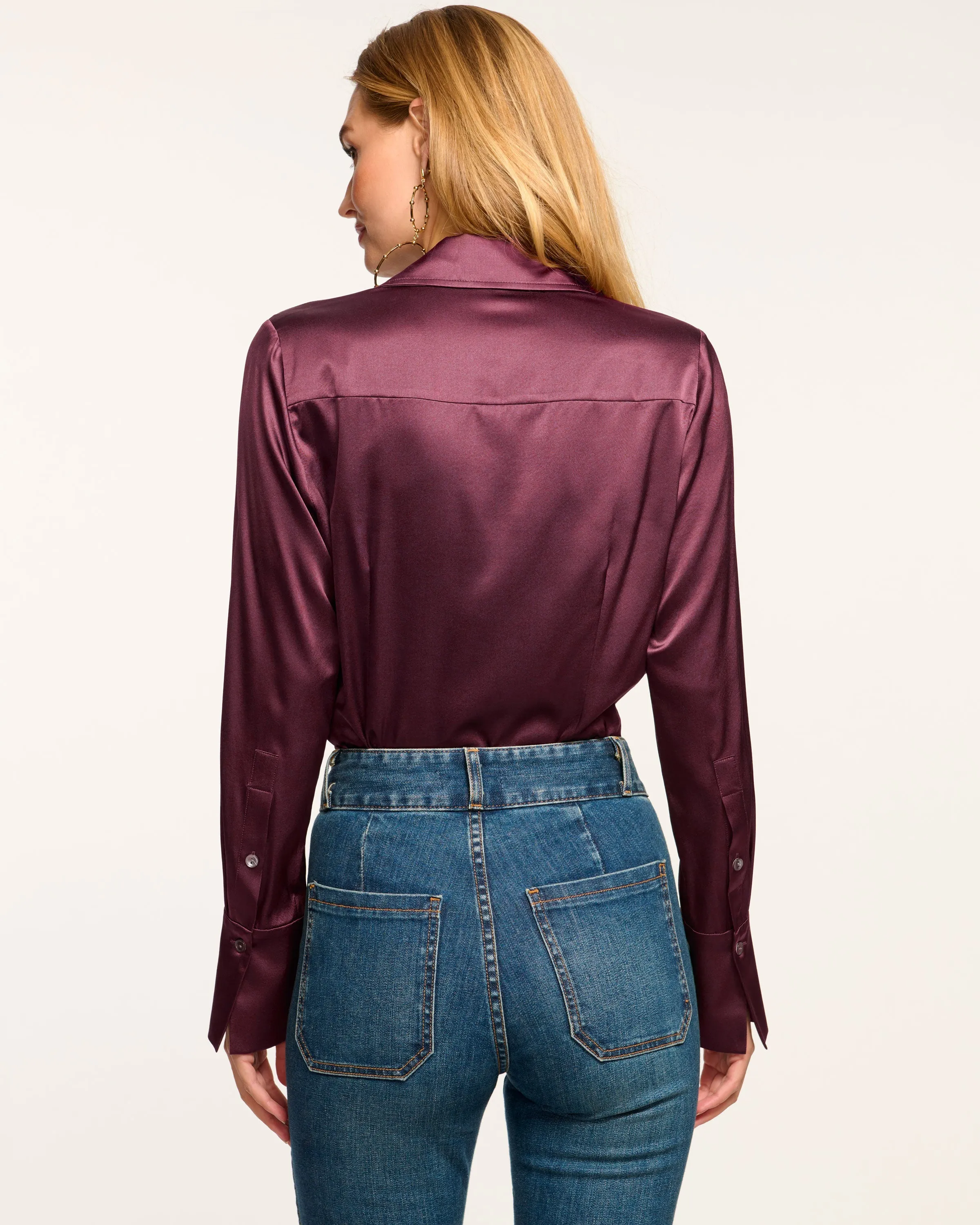 Victoria Silk Button Down Blouse