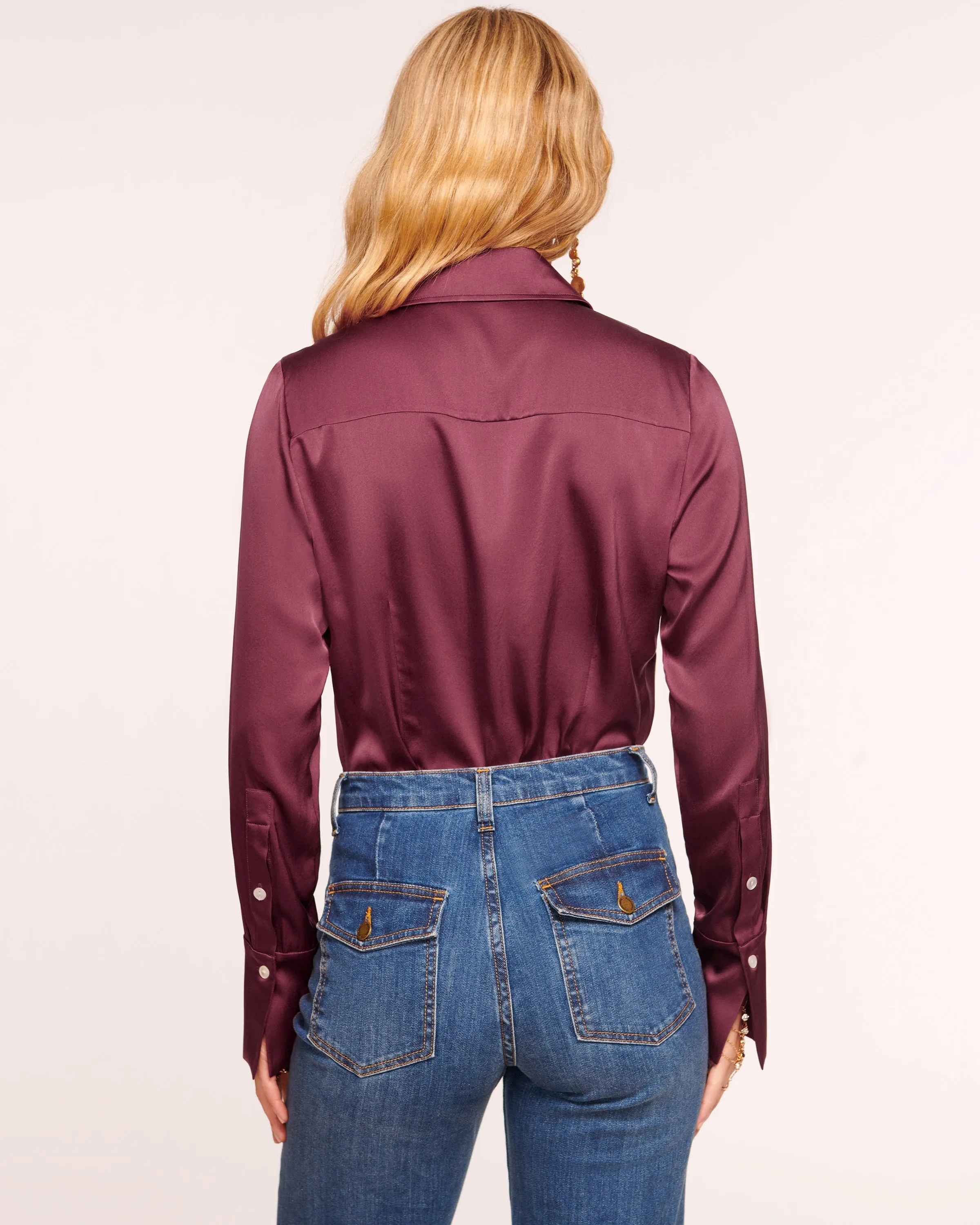 Victoria Silk Button Down Blouse
