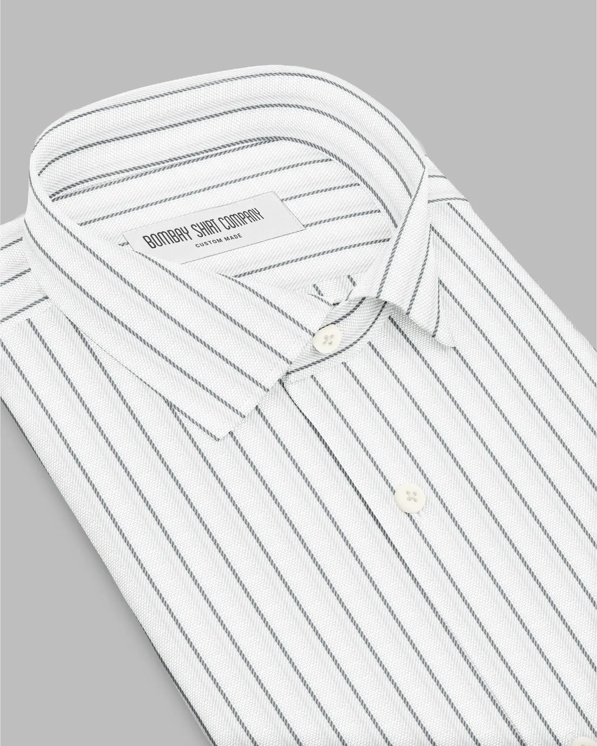 Vivara Dobby Striped Shirt - Grey & White