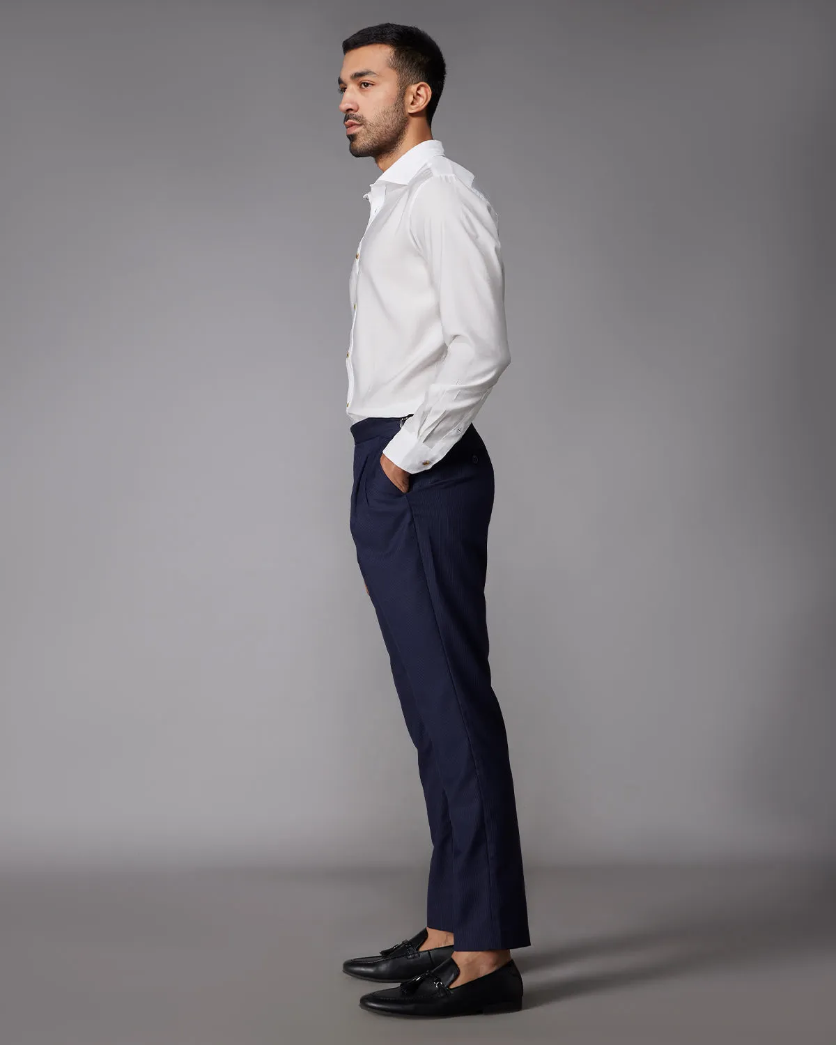 White Lyocell Twill Shirt