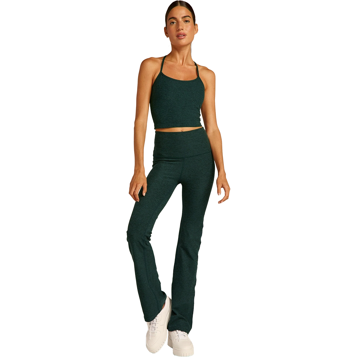 Women's Spacedye Slim Racerback Cropped Tank