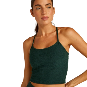 Women's Spacedye Slim Racerback Cropped Tank