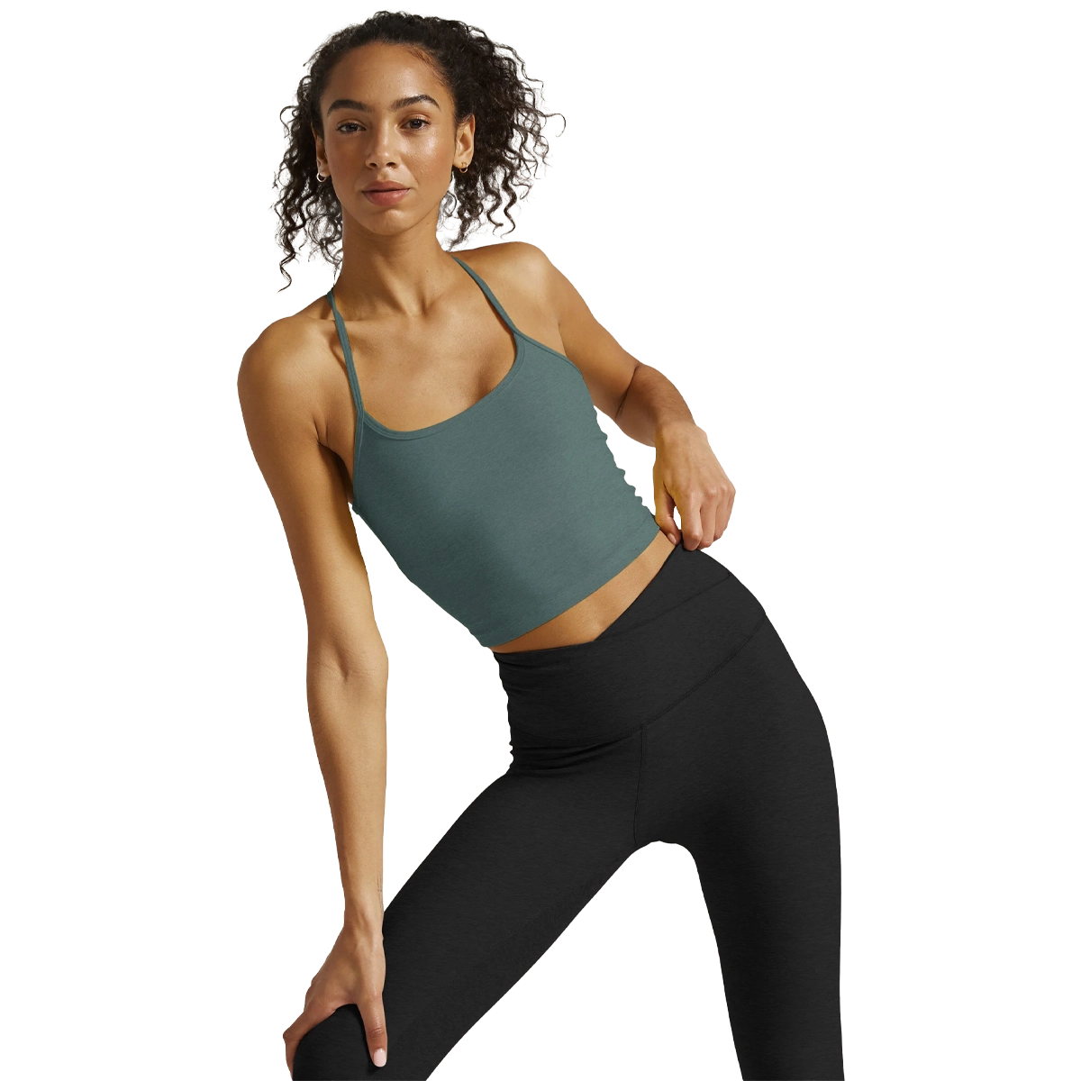 Women's Spacedye Slim Racerback Cropped Tank