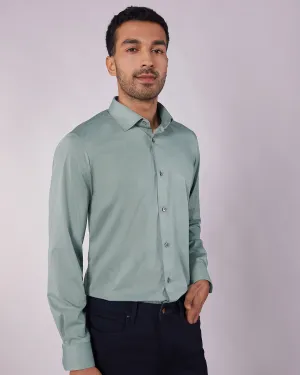 Wrinkle-Free Bamboo-Blend Shirt - Green