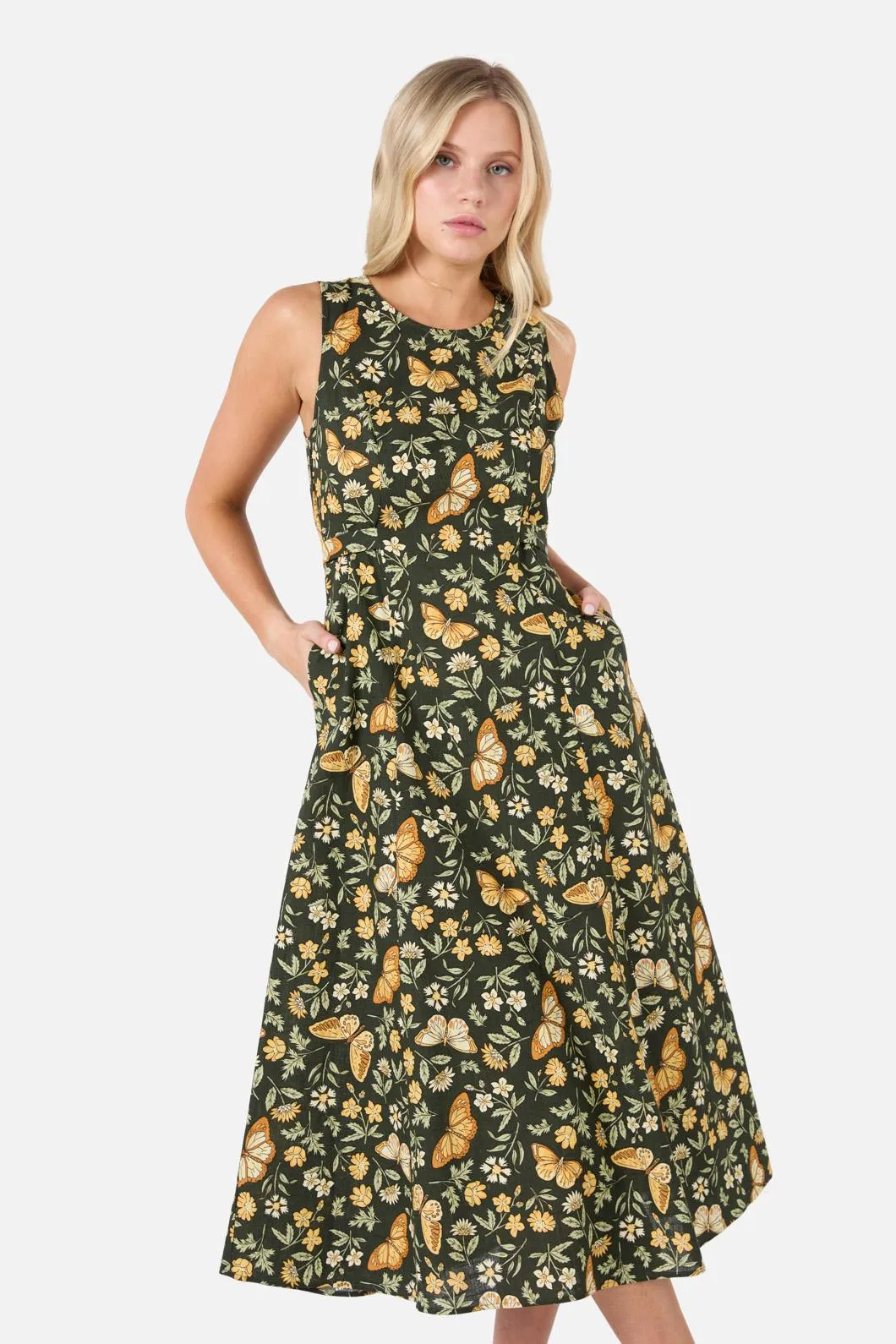 Yvette Butterfly Midi Dress